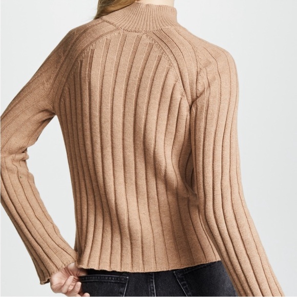 TOPSHOP Camel Ribbed Turtleneck Sweater – Size 6 (S/M) - Picture 2 of 11